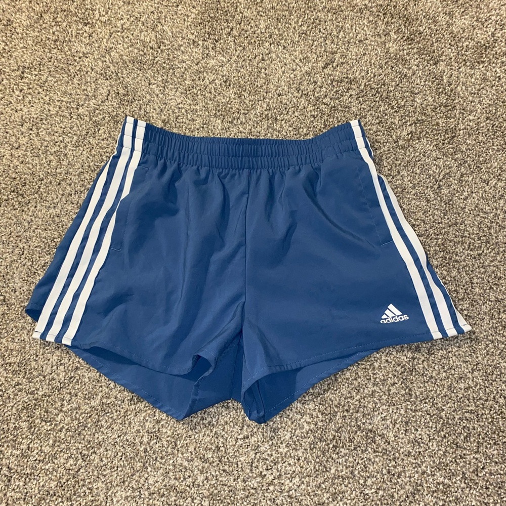 blue adidas shorts